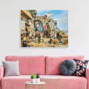 Prozession in Jaffa   Gustav Bauernfeind   Leinwanddruck
