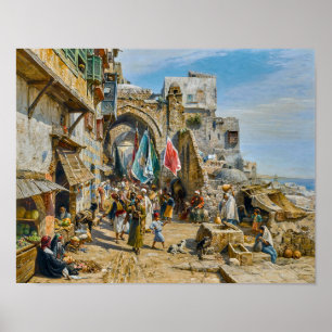 Prozession in Jaffa   Gustav Bauernfeind   Poster