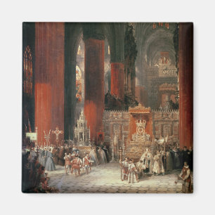Prozession in Sevilla Kathedrale, 1833 (Öl auf Can Magnet