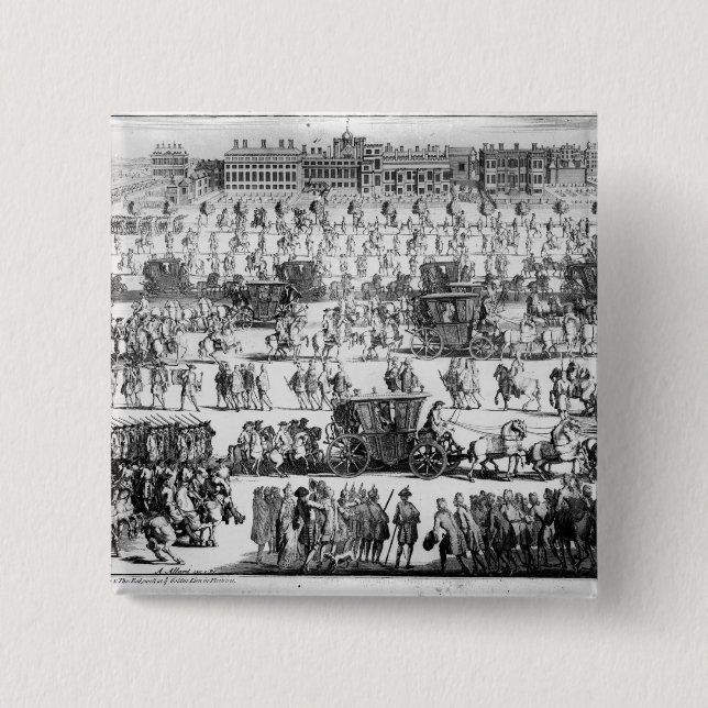 Prozession Königs George I zu St James Palast Button (Vorderseite)