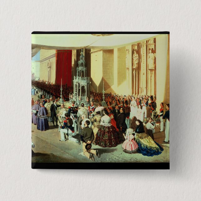 Prozession von Corpus Christi in Sevilla Button (Vorderseite)