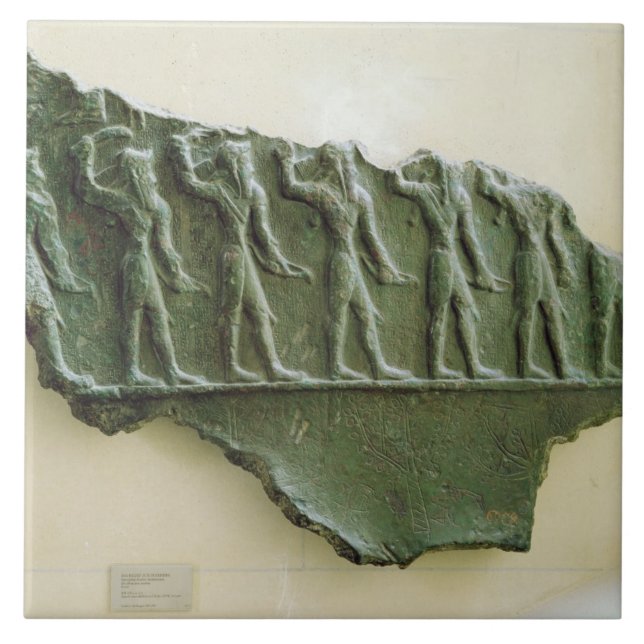 Prozession von Elamite Kriegern, Susa, der Iran, Fliese (Vorderseite)