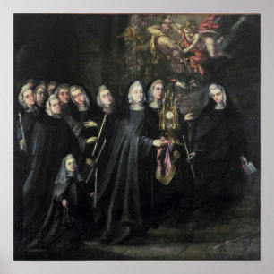 Prozession von St. Clare mit dem heiligen Poster