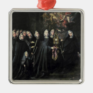 Prozession von St. Clare mit dem heiligen Silbernes Ornament