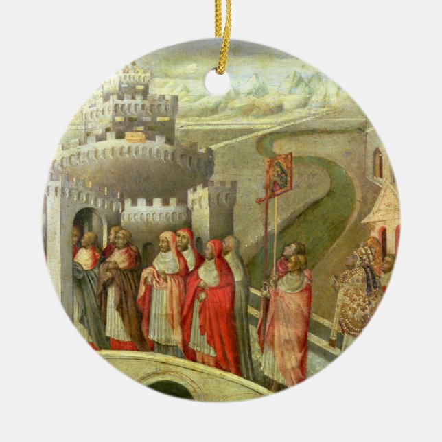 Prozession von St Gregory zum Castel St. Angelo Keramikornament (Vorne)