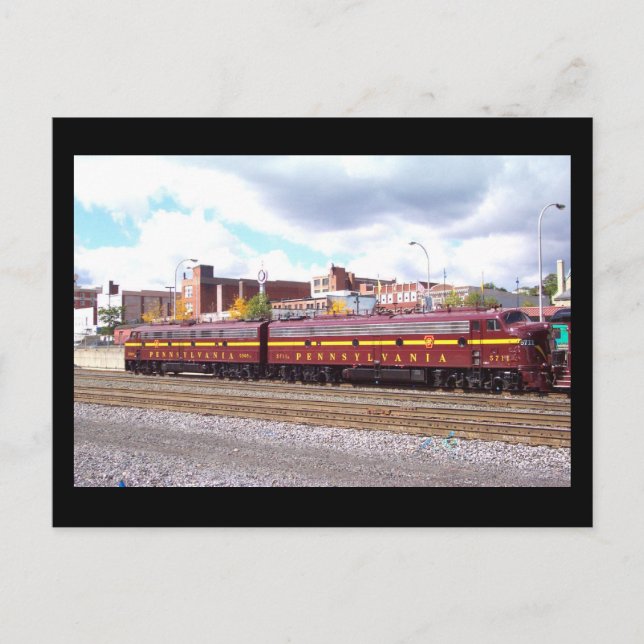 PRR E-8A(JTFS) 5809 und 5711 bei der Altoonia Rail Postkarte (Vorderseite)