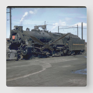 PRR elektrische Klasse GG1 #4859_Trains Quadratische Wanduhr