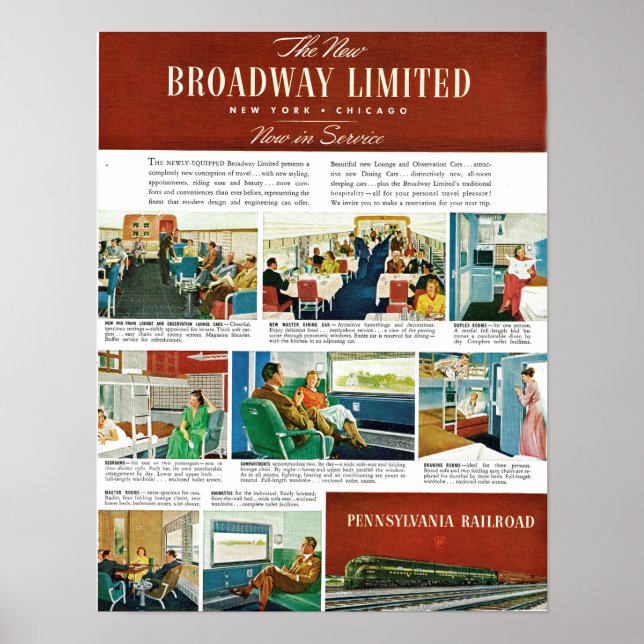 PRR New Broadway Limited Poster (Vorne)