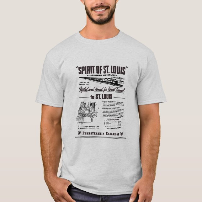 PRR Streamliner Geist von St. Louis T-Shirt (Vorderseite)