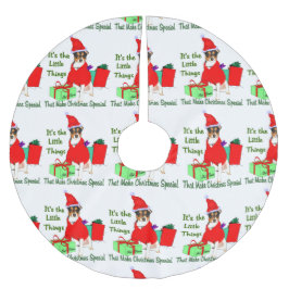 PrRat Terrier Weihnachten anpassen Polyester Weihnachtsbaumdecke