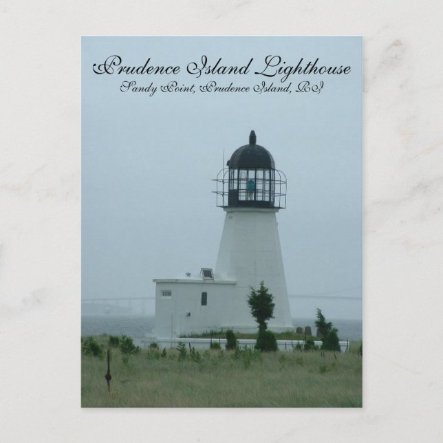 Prudence Island Lighthouse Postcard Postkarte (Vorderseite)