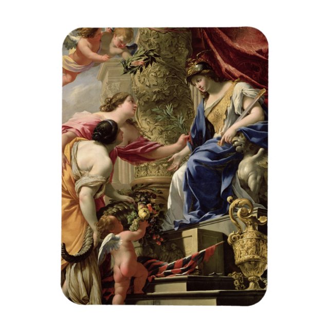 Prudence Leading Peace and Abundance, c.1645 (Öl) Magnet (Vertikal)