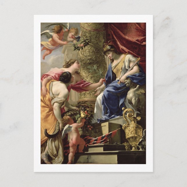 Prudence Leading Peace and Abundance, c.1645 (Öl) Postkarte (Vorderseite)