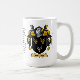 Pruett, der Ursprung, die Bedeutung und das Wappen Kaffeetasse