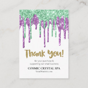 *~* PRÜFEN QR LOGO AP8 LUXE TROPFEN . Dankeschön Begleitkarte