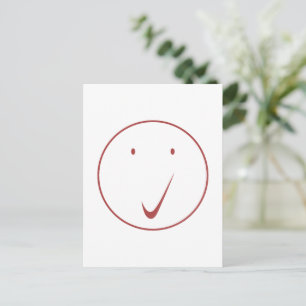 Prüfen Sie Gesicht - Häkchen/Schwarz. Postkarte