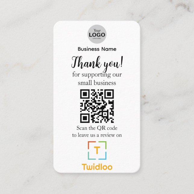 Prüfkarte für kleine Unternehmen Visitenkarte (Vorderseite)