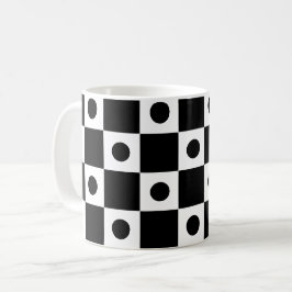 Prüfmuster für das Schwarz-weiße Punktkreuz Kaffeetasse