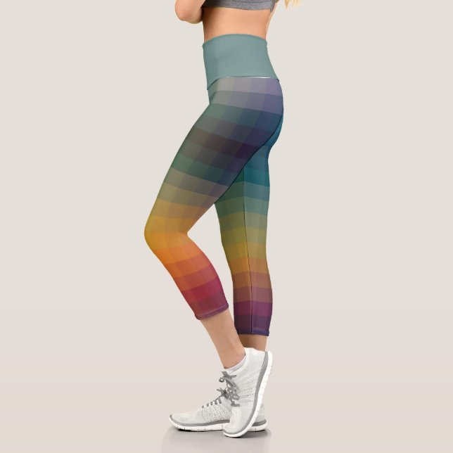 Prüfmuster für den Vintagen Sonnenuntergang Capri Leggings (Links)