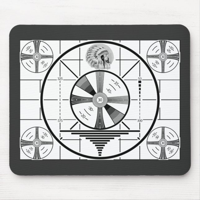 Prüfmuster für Retro-TV Mousepad (Vorne)
