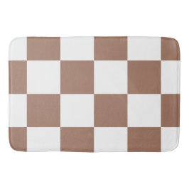 Prüfmuster in Weiß und Mocha Mousse Badematte