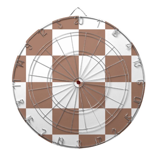 Prüfmuster in Weiß und Mocha Mousse Dartscheibe (vorne)
