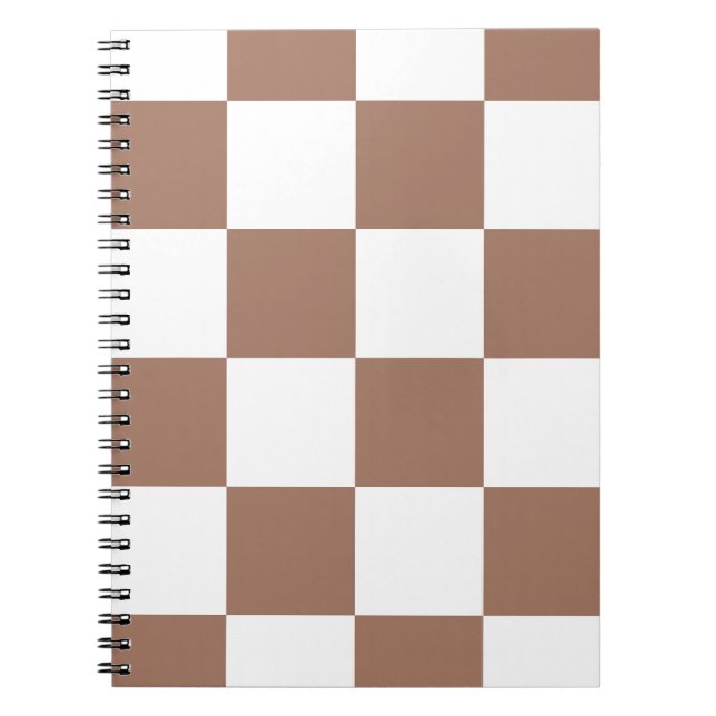 Prüfmuster in Weiß und Mocha Mousse Notizblock (Vorderseite)