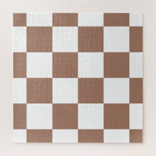 Prüfmuster in Weiß und Mocha Mousse Puzzle