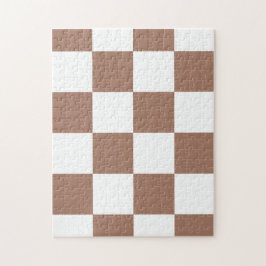 Prüfmuster in Weiß und Mocha Mousse Puzzle
