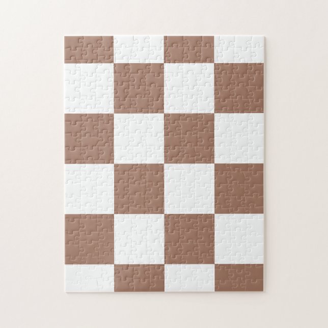 Prüfmuster in Weiß und Mocha Mousse Puzzle (Vertikal)