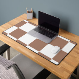 Prüfmuster in Weiß und Mocha Mousse Schreibtischunterlage