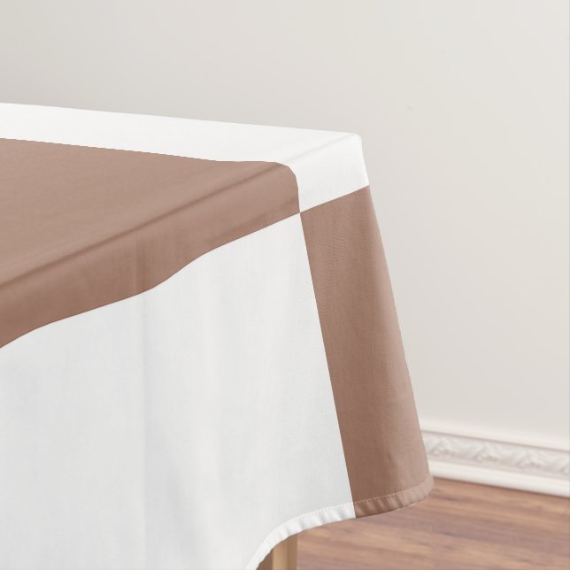 Prüfmuster in Weiß und Mocha Mousse Tischdecke (Beispiel)