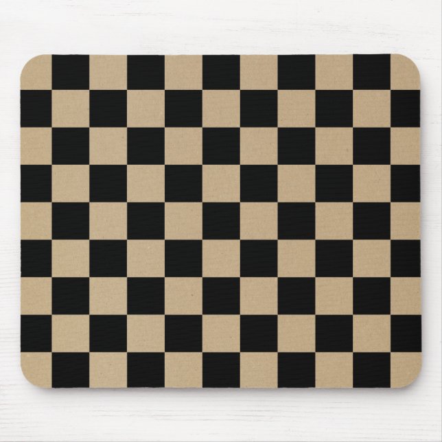Prüfplatinenmuster, Rastermuster, schwarze Quadrat Mousepad (Vorne)