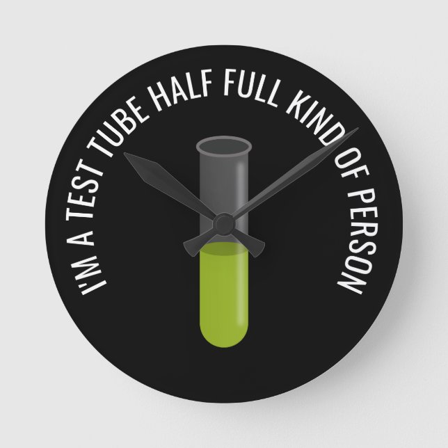 Prüfrohr Runde Wanduhr (Vorderseite)