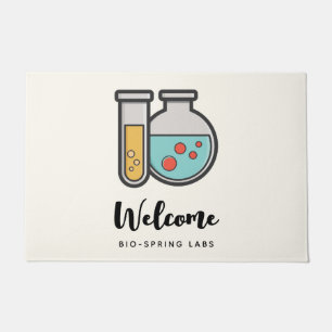 Prüfrohr und Beaker für die Chemie Fußmatte