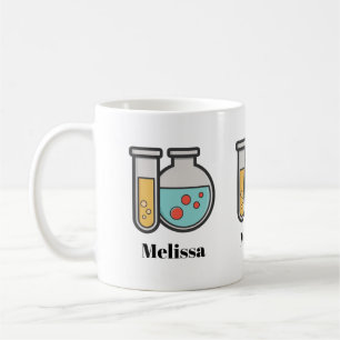 Prüfrohr und Beaker für die Chemie Kaffeetasse