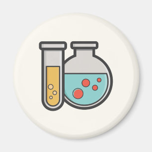 Prüfrohr und Beaker für die Chemie Magnet
