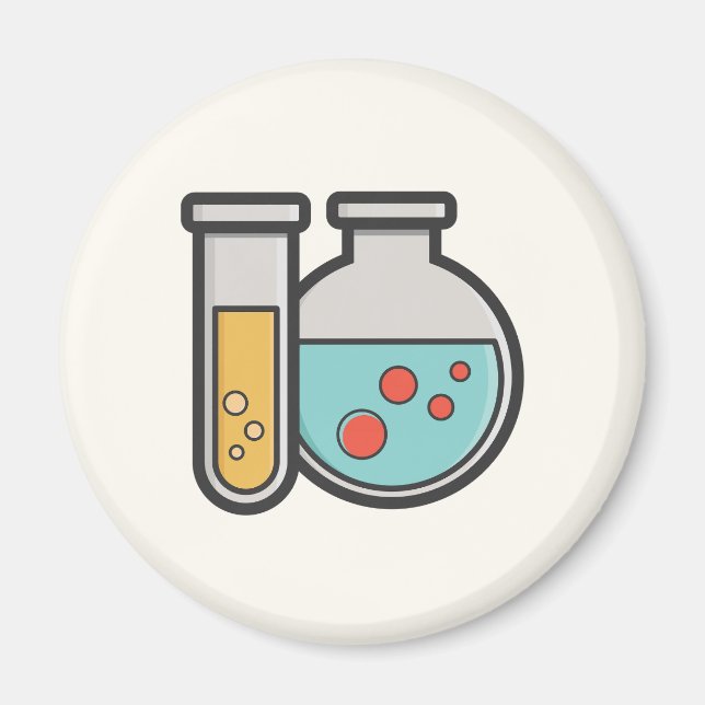 Prüfrohr und Beaker für die Chemie Magnet (Vorne)