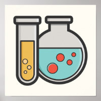 Prüfrohr und Beaker für die Chemie