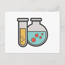 Prüfrohr und Beaker für die Chemie Postkarte