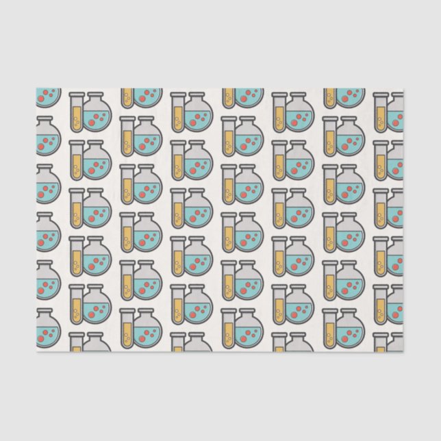 Prüfröhre und Bechermuster Seidenpapier (Vorderseite)