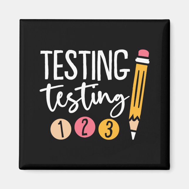 Prüfung 123 Niedlicher Test Tag 3 Magnet (Vorne)