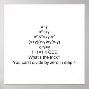 Prüfung 1+1=1 poster