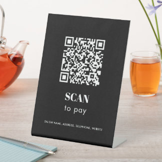 Prüfung auf Bezahlung der QR-Code-Zahlung Sockelschild