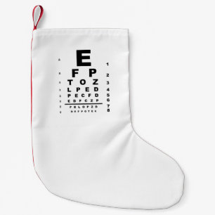 Prüfung der Augenuntersuchung Kleiner Weihnachtsstrumpf