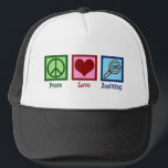 Prüfung der friedlichen Liebe Truckerkappe<br><div class="desc">Peace Liebe Auditing. Ein cooles Geschenk für jemanden,  der für ein Unternehmen oder ein Unternehmen Audits durchführt.</div>