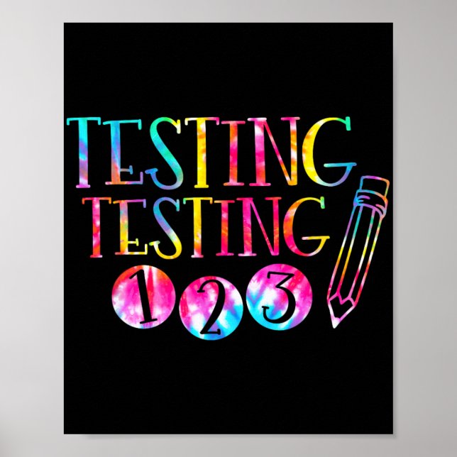 Prüfung des Farbtesttages Lehrer 1-2-3 Poster (Vorne)