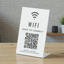 Prüfung des QR-Codes für WiFi-Verbindungen Sockelschild