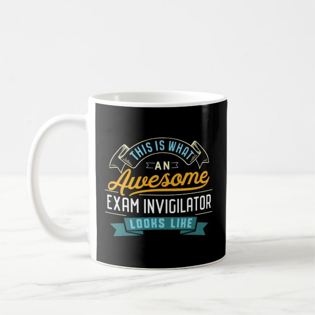 Prüfung Invigilator Phantastisch Job Beruf Kaffeetasse (Links)