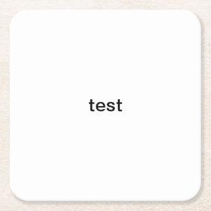 Prüfung Rechteckiger Pappuntersetzer